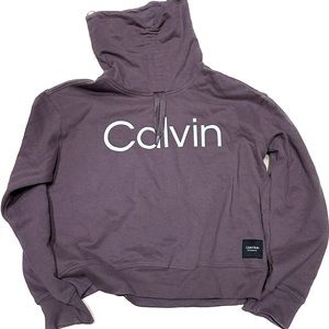 NWT Calvin Klein Performance top. Drawstring neck gaitor, size L soft and warm